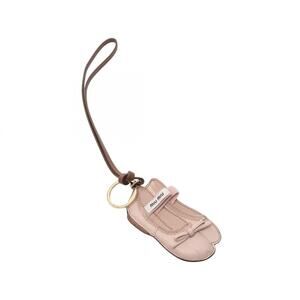 Miu MIU BULLET Charm Accessory Leather Women's Pink/Brown 5TL5332CUMF0NZ2